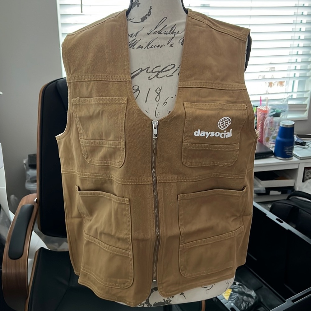 ASOS day social gilet in sand color